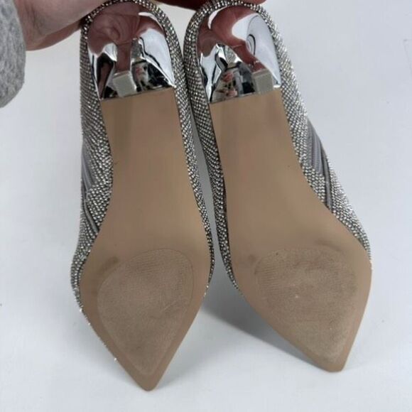 NIB Steve Madden Elysia Rhinestone Pointed toe Boot Bootie Size 9.5 Glitter Glam - Picture 7 of 16